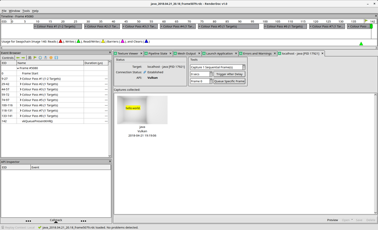 Loading Renderdoc from Java
