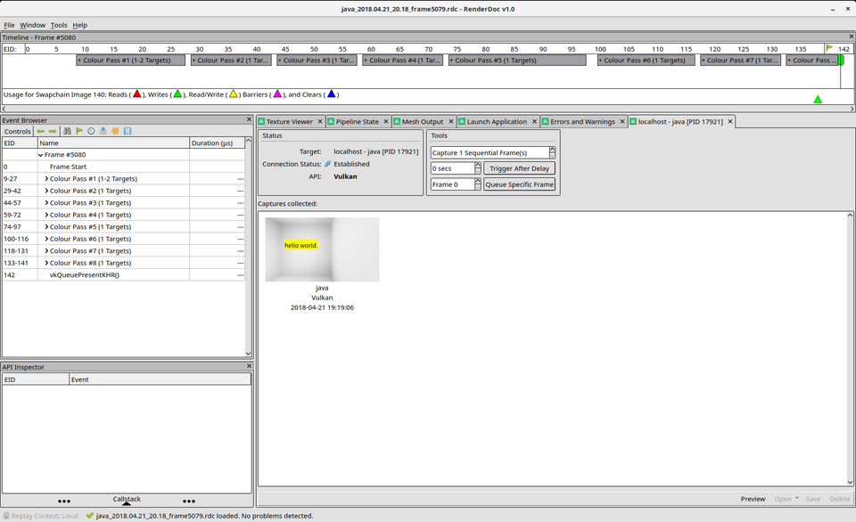 Loading Renderdoc from Java